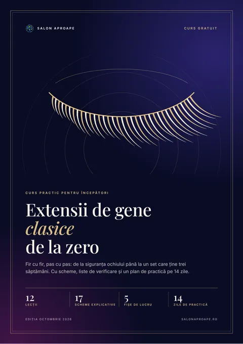 Coperta cursului gratuit „Extensii de gene clasice de la zero”