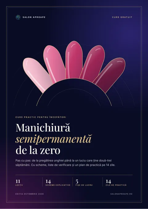 Coperta cursului gratuit „Manichiură semipermanentă de la zero”