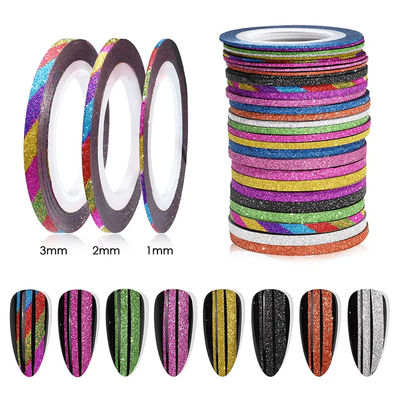 Bandă Decorativă Glitter Set 10 culori - 3mm - BDG1