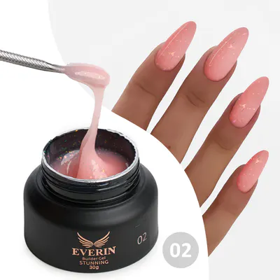 Gel construcție Everin Stunning Paiete Holografice - 02 - STN-01 - Everin