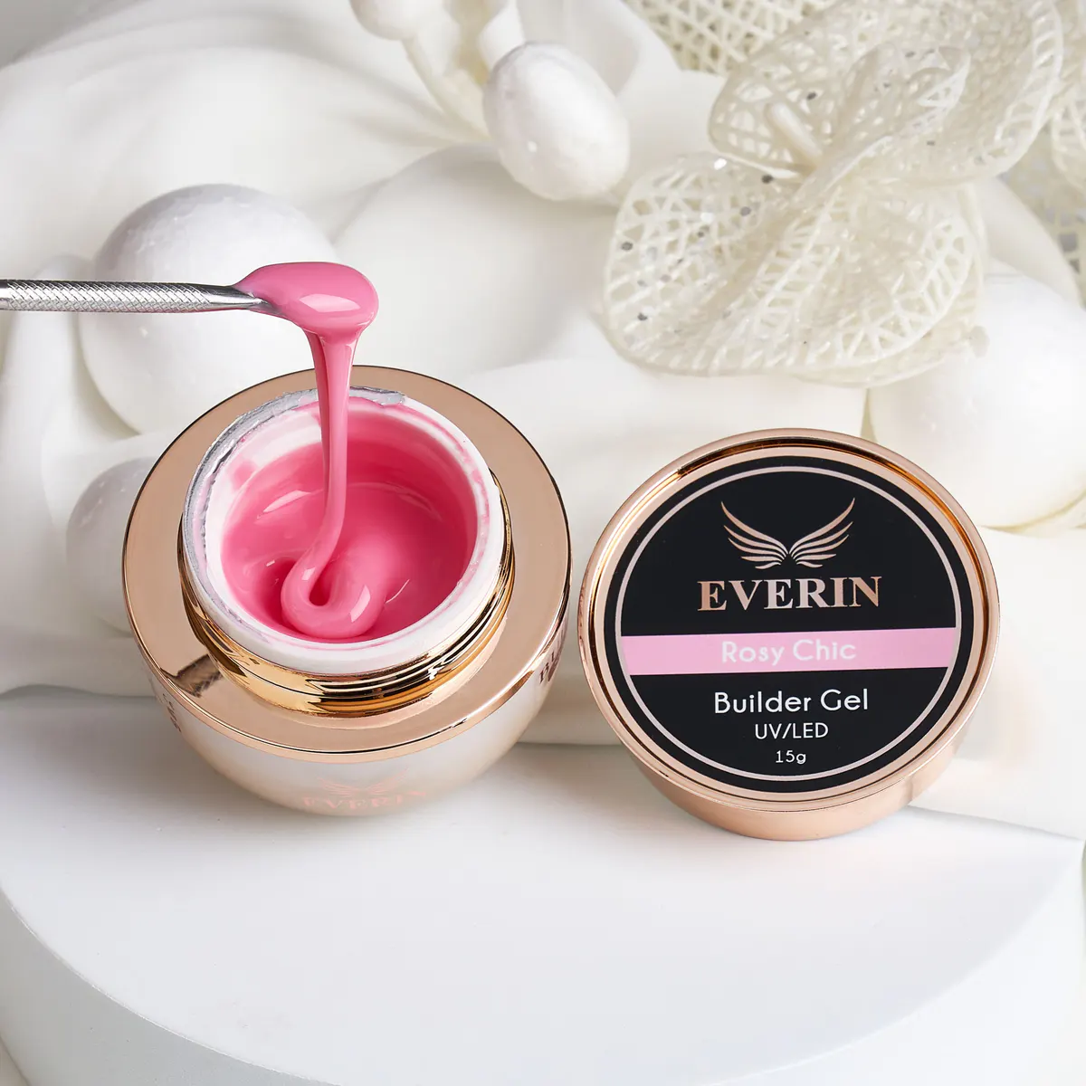 Gel construcție Everin Autonivelant 15gr - Self Leveling - Rosy Chic - Everin