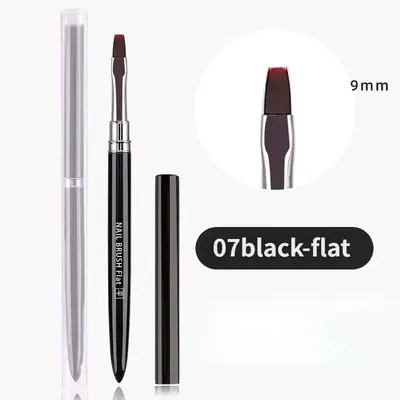Pensulă Gel Vârf Drept nr.6 Black - SF-84