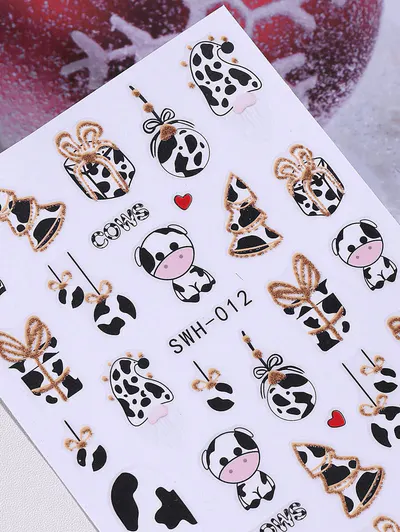 Sticker decor unghii model iarnă/Crăciun SWH-012