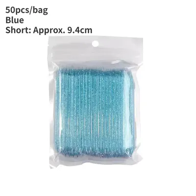 Bețișoare Pentru Împins Cuticula Din PVC Set 100 Bucăți - Albastru - PVC100-AB