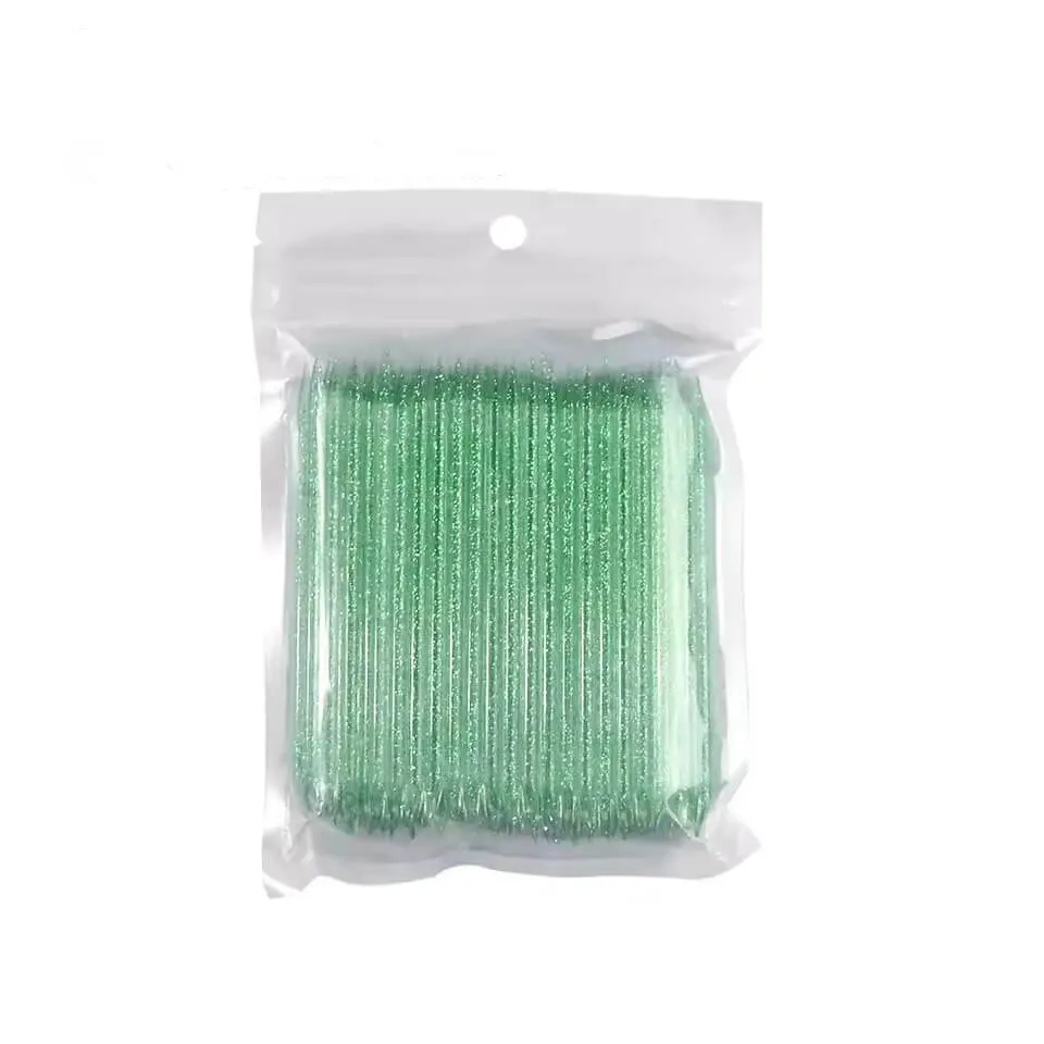 Bețișoare Pentru Împins Cuticula Din PVC Set 100 Bucăți - Verde - PVC100-VER