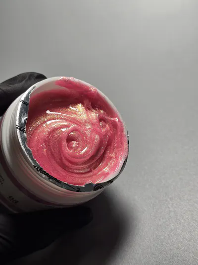Gel UV Construcție FSM Unicorn 50gr Nr. 03 | Roz Intens cu Reflexii Aurii | fsm-romania.ro