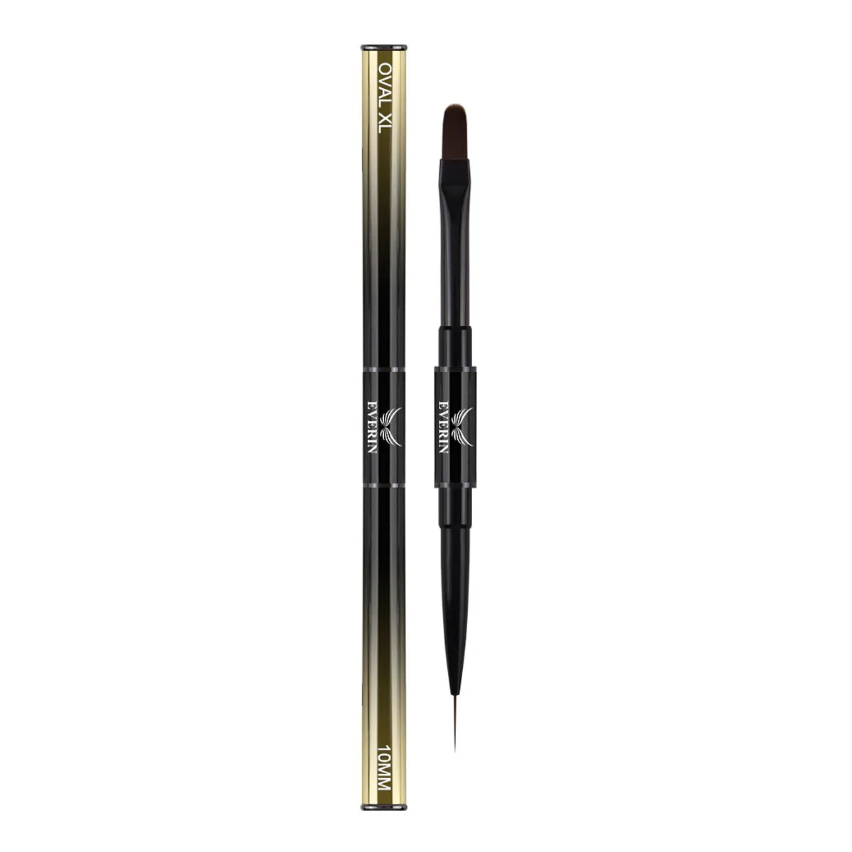 Pensulă Dublă Pro Art Oval 10mm și Liner 10mm Gold Everin - PAE-5