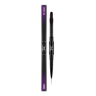 Pensulă Dublă Pro Art Oval 10mm și Liner 10mm Purple Everin - PAE-6