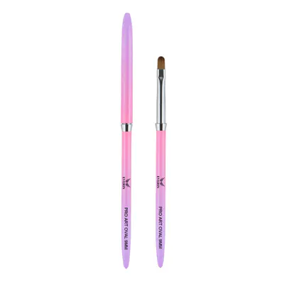 Pensulă Pro Art Oval 9mm Purple Pink Everin - PAE-23