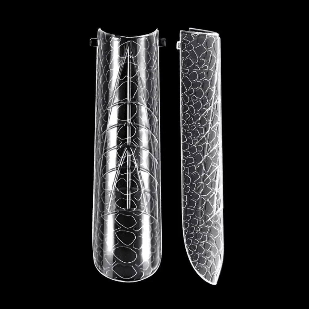 Tipsuri Full 3D Snake Skin Natural Square 120 bucăți - GG4FS