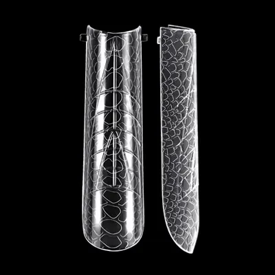 Tipsuri Full 3D Snake Skin Natural Square 120 bucati - GG4FS