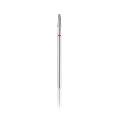 Capăt freză Diamant HEAD, trunchi de con, roșu, L-8,0 mm, Ø2,5 mm