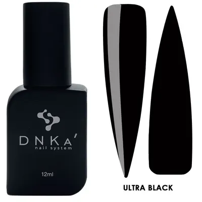 Ojă semipermanentă DNKa 12ml - Ultra Black - GPDUW