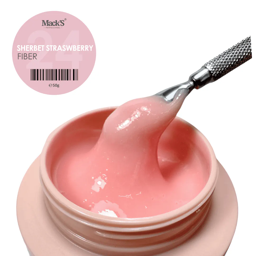 Fiber Sherbet Straswberry 24/50g Macks - FB-SHRY23-50