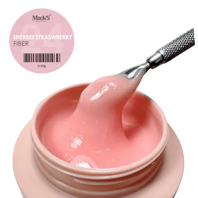 Fiber Sherbet Straswberry 24/50g Macks - FB-SHRY23-50