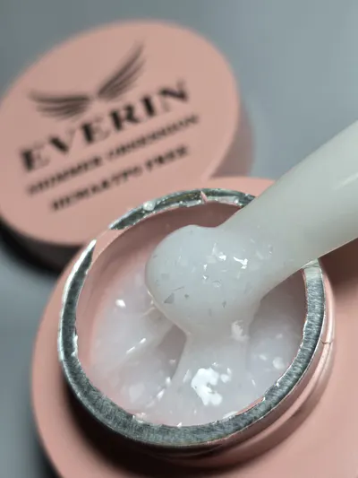 Shimmer Obsession Gel Everin 50gr- Milky White cu Sclipici 07 - SO-07-50