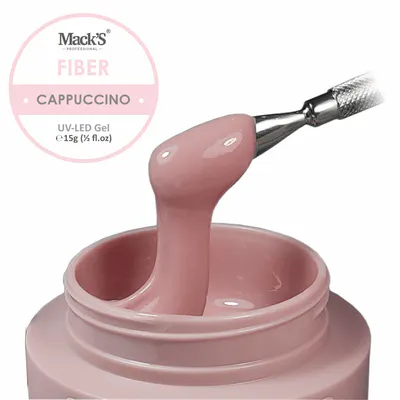 Gel Construcție Fiber Cappuccino 50ml Macks - FB-CPC-50
