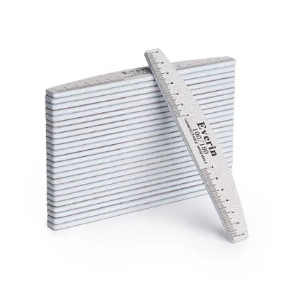 Set 50 Buc Pilă Semilună Everin 100/180 Model 3 | Pile Profesionale Manichiură