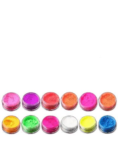Pigment Neon Set 12 Culori pentru Nail Art și Decor Unghii