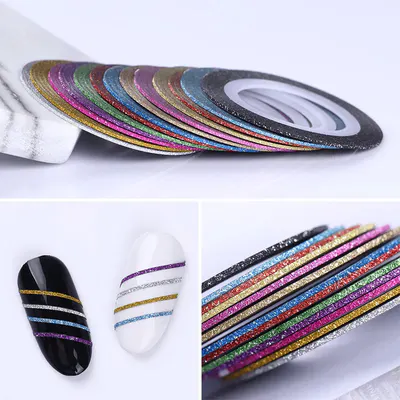 Bandă Decorativă Glitter Set 10 culori - 1 mm - BDG2 - EVERIN