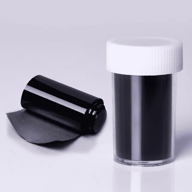 Folie Transfer Unghii Black 4x100 cm BP-02 | Nail Art Profesional Everin