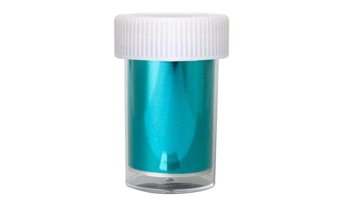 Folie de transfer Turquoise BP-23 4x100 cm | Decor metalic turcoaz pentru unghii