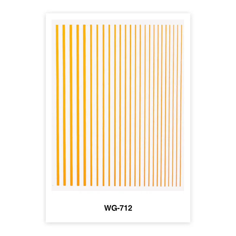 Sticker decor unghii portocaliu neon WG-712 - WG-712