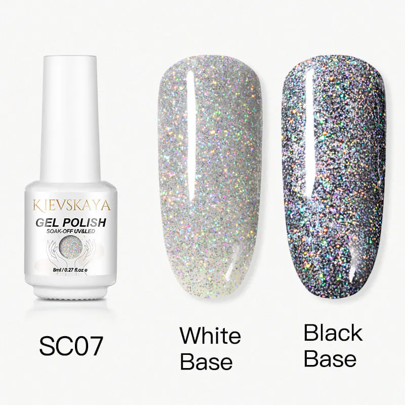 Ojă Semipermanentă Kievskaya Platinum SC07 - Holographic Glitter