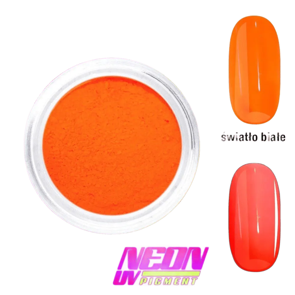 Pigment Neon Unghii PN5 – Portocaliu UV Intens pentru Nail Art