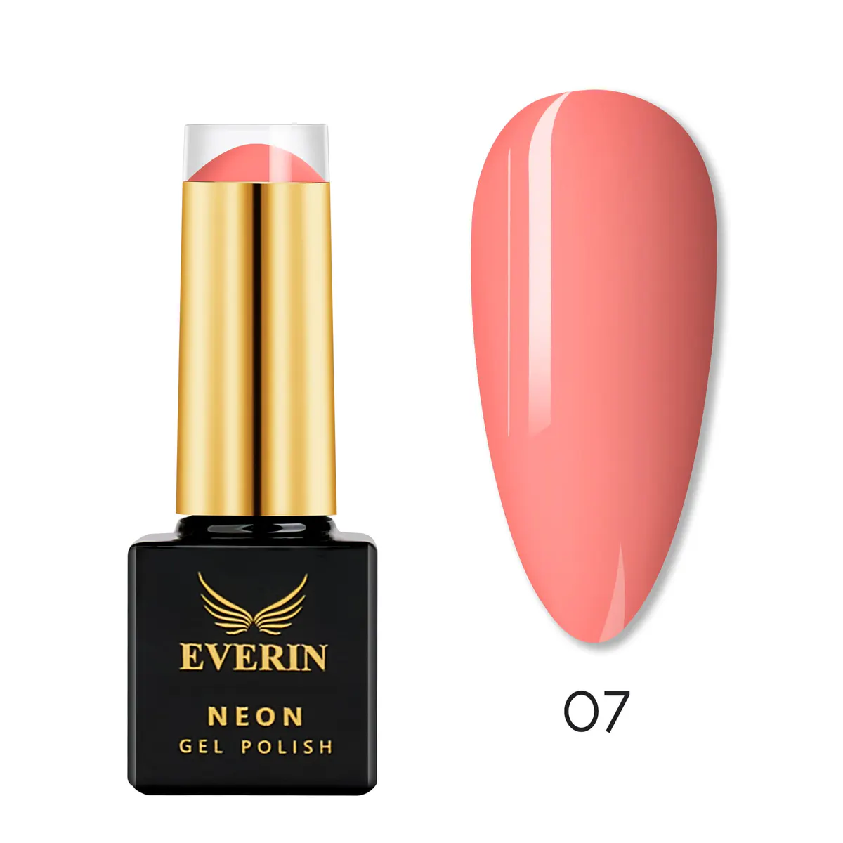 Ojă Semipermanentă Everin Neon 7ml 07 - Roz Somon Neon EN-07