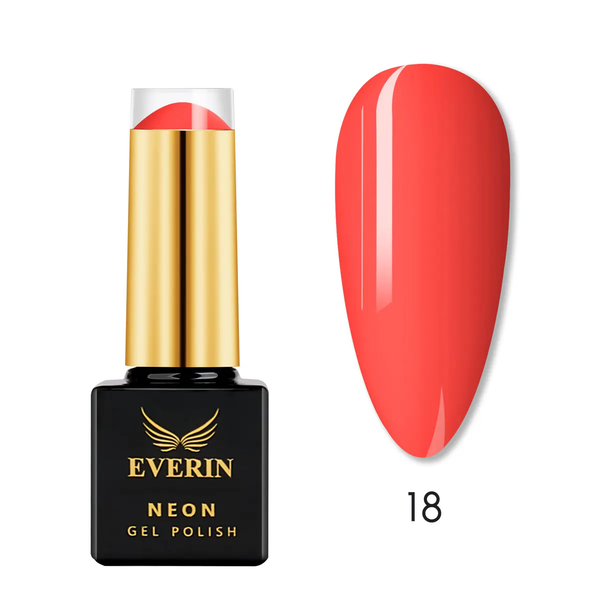 Ojă Semipermanentă Everin Neon 7ml 18 - Roșu Coral Neon EN-18