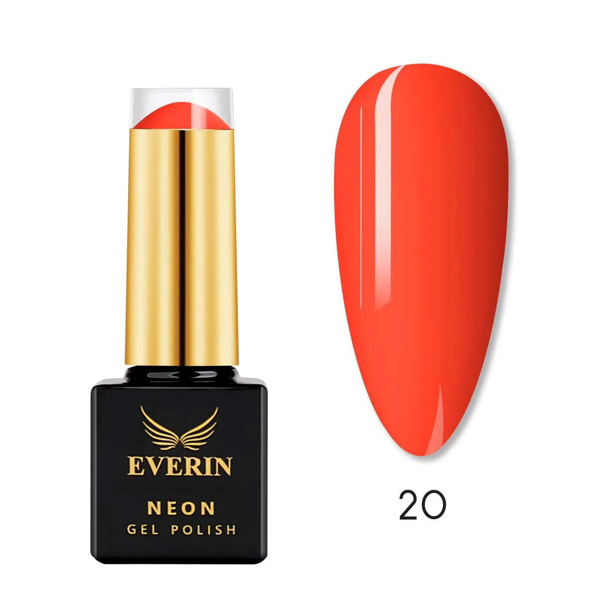 Ojă Semipermanentă Everin Neon 7ml 20 - Roșu Portocaliu EN-20