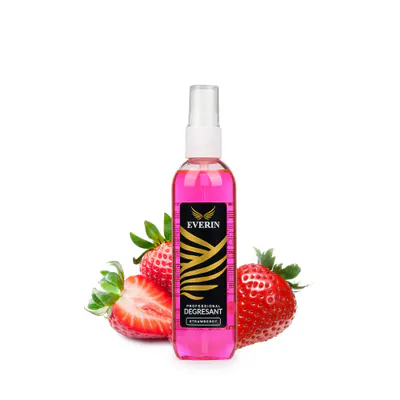 Degresant, Cleaner Unghii Everin cu pulverizator 100ml- Capsuni