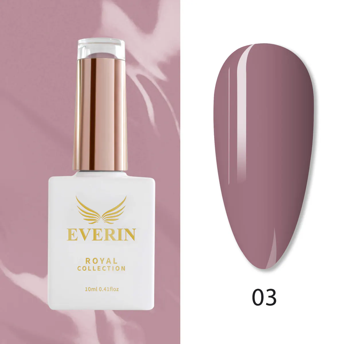 Ojă Semipermanentă Everin Royal Collection 10 ml – 03 Dusty Plum | Eleganță & Rezistență