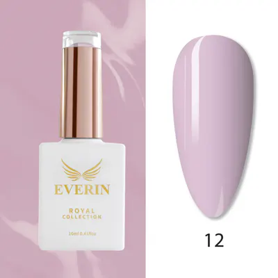 Ojă Semipermanentă Everin Royal Collection 10 ml – 12 Pastel Lilac | Eleganță și Rezistență