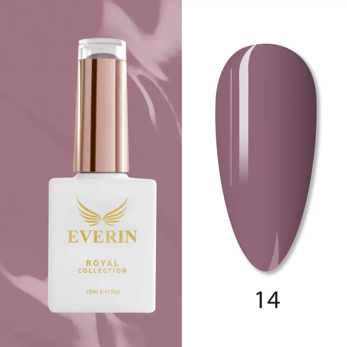 Ojă Semipermanentă Everin Royal Collection 10 ml – 14 Plum Charm | Eleganță și Rezistență