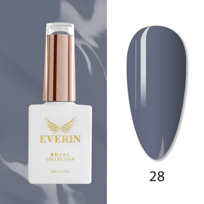 Ojă Semipermanentă Everin Royal Collection 10 ml – 28 Royal Steel Blue | Gri-Albăstrui Intens