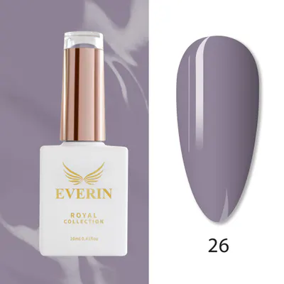 Ojă Semipermanentă Everin Royal Collection 10 ml – 26 Royal Dusty Violet | Mov Prăfuit Elegant