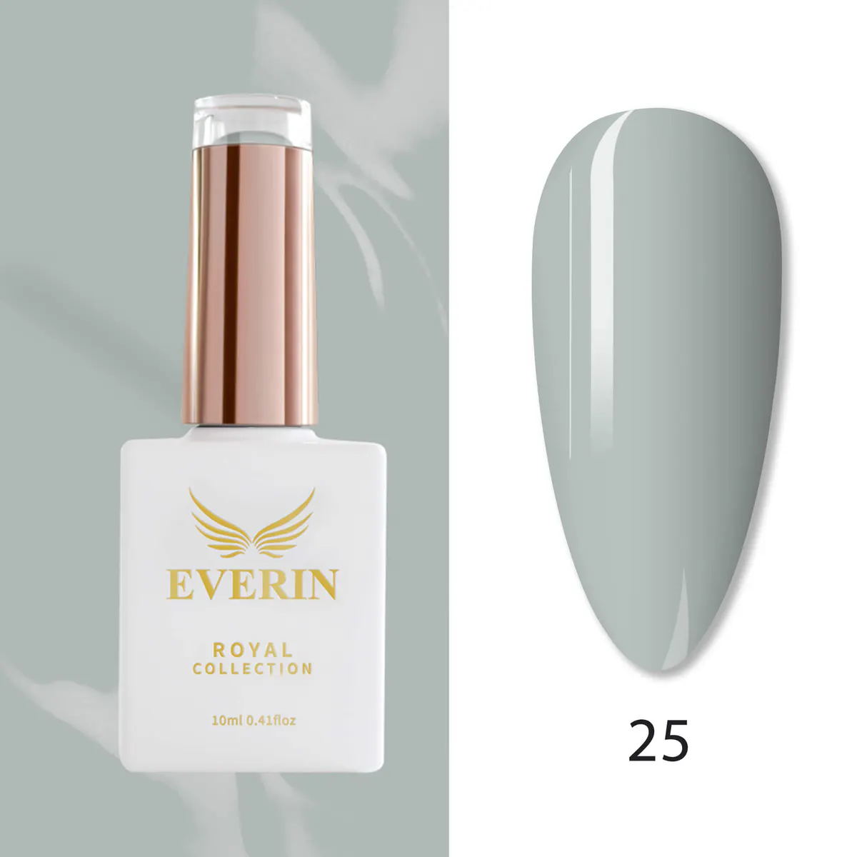 Ojă Semipermanentă Everin Royal Collection 10 ml – 25 Royal Misty Grey | Gri Deschis Modern