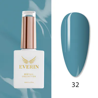 Ojă Semipermanentă Everin Royal Collection 10 ml – 32 Royal Teal Blue | Albastru Teal Intens