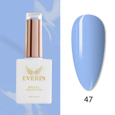 Ojă Semipermanentă Everin Royal Collection 10 ml – 47 Royal Baby Blue | Albastru Pastel Diafan