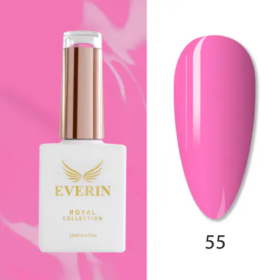 Ojă Semipermanentă Everin Royal Collection 10 ml – 55 Royal Candy Pink | Roz Intens Vibrant