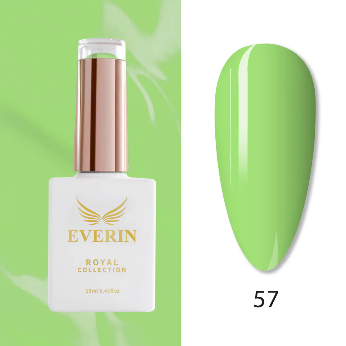 Oja Semipermanentă Everin Royal Collection 10 ml – 57 Royal Lime Fresh | Verde Lime Deschis