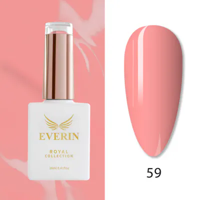 Ojă Semipermanentă Everin Royal Collection 10 ml – 59 Royal Coral Pink | Roz Somon Elegant