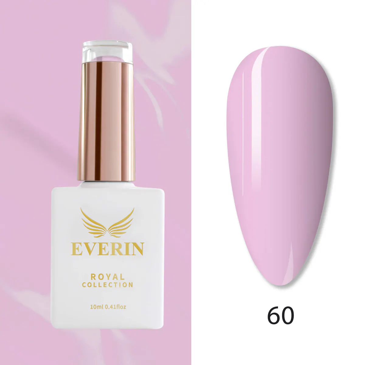 Ojă Semipermanentă Everin Royal Collection 10 ml – 60 Royal Pastel Lilac | Roz Pastel Liliac