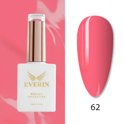 Ojă Semipermanentă Everin Royal Collection 10 ml – 62 Royal Pink Coral | Roz Corai Intens