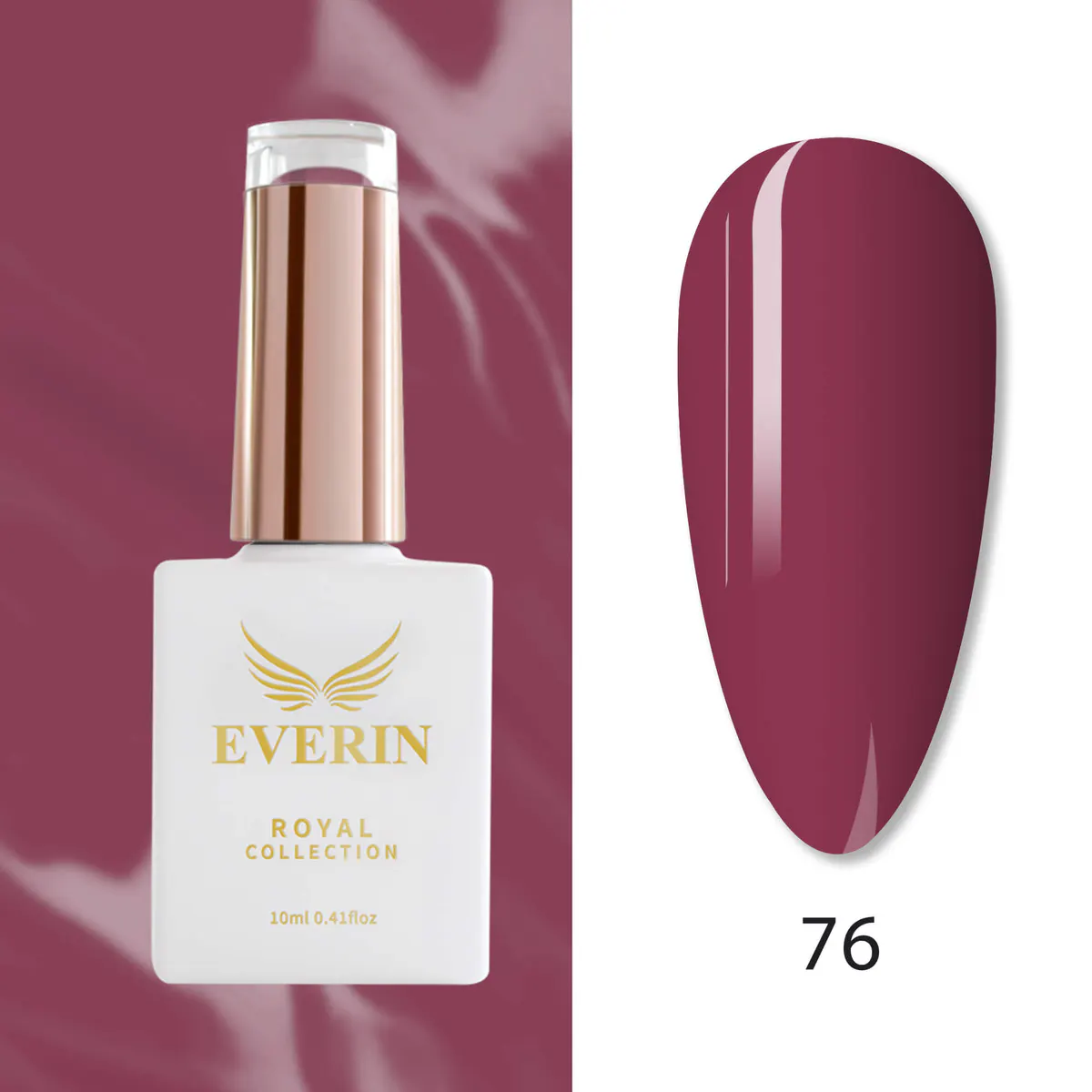 Ojă Semipermanentă Everin Royal Collection 10 ml – 76 Plum Berry | Vișiniu-Roz Prună