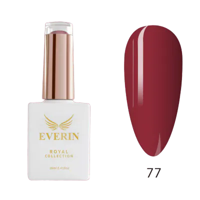 Ojă Semipermanentă Everin Royal Collection 10 ml – 77 Warm Burgundy | Roșu-Burgund Elegant