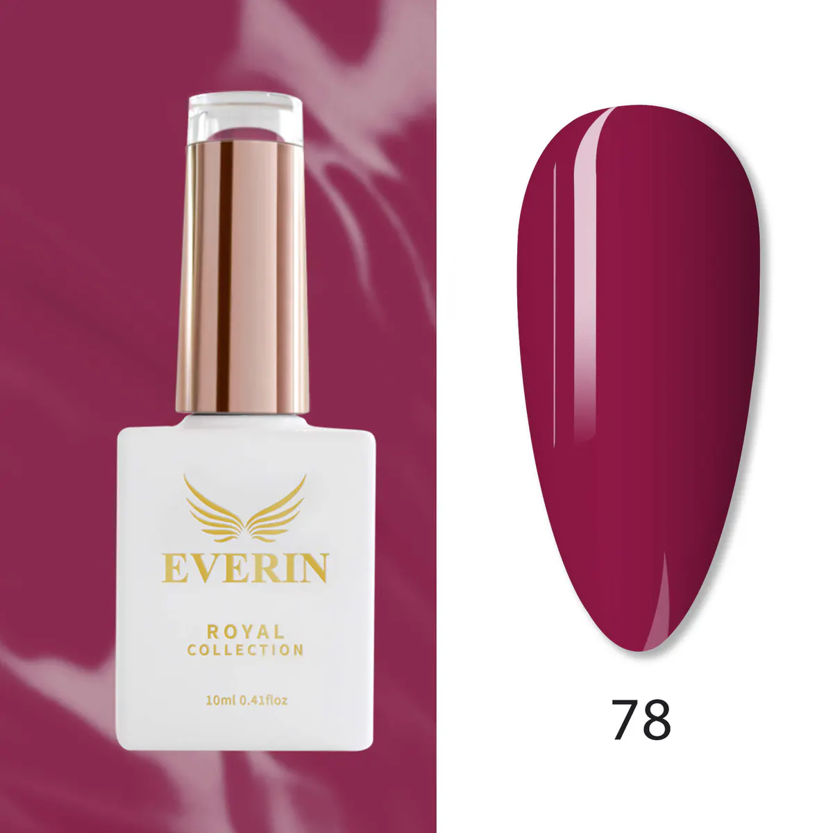 Ojă Semipermanentă Everin Royal Collection 10 ml – 78 Deep Berry | Vișiniu Intens
