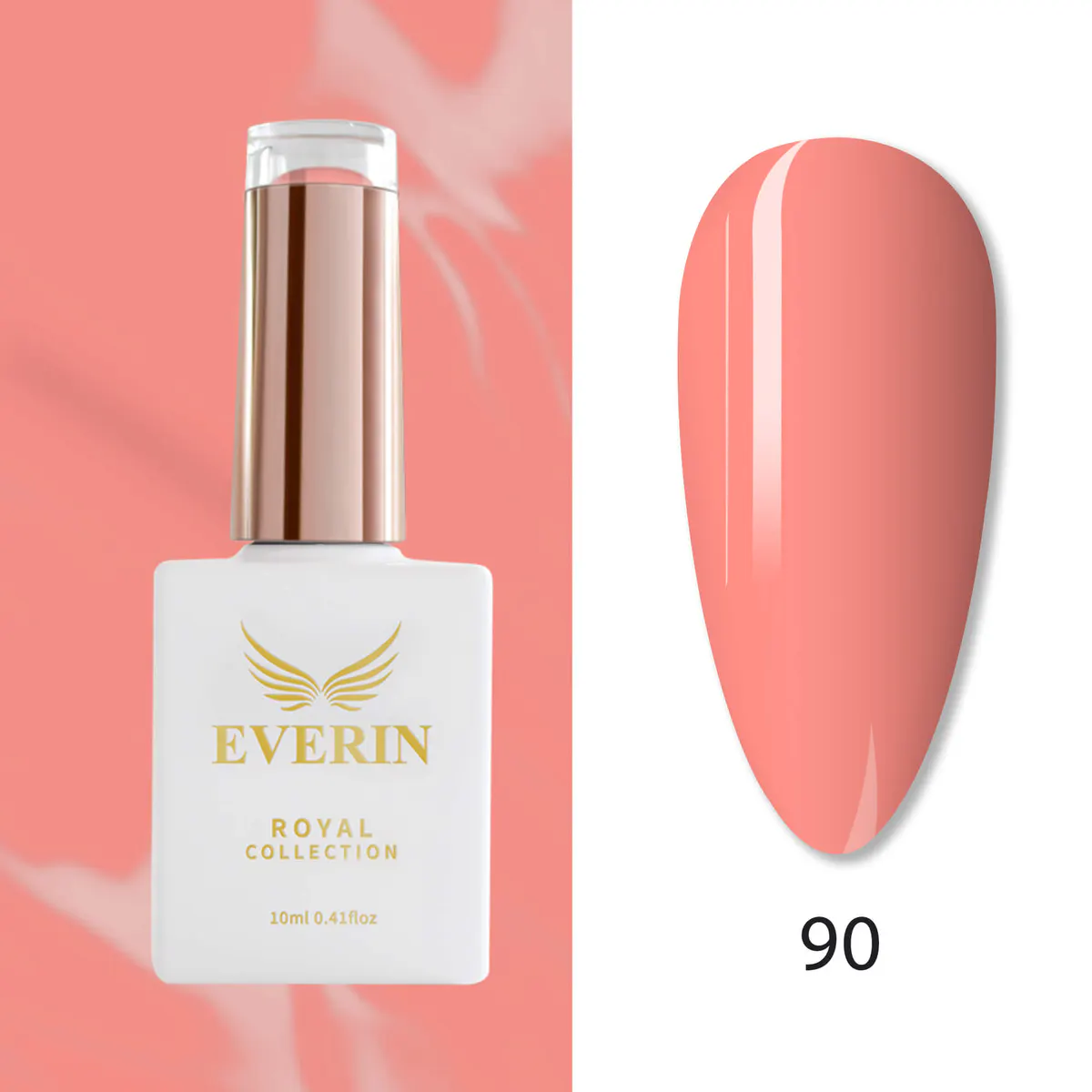 Ojă Semipermanentă Everin Royal Collection 10 ml – 90 Peach Nude | Piersică Pastel Delicată